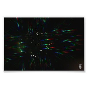 Vuurwerk door een 3D-bril 3 Foto Afdruk