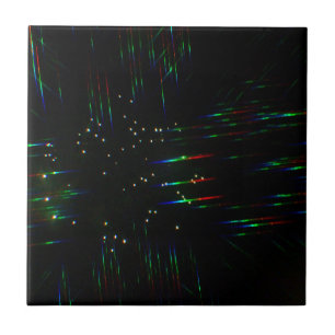 Vuurwerk door een 3D-bril 3  Tegeltje