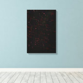Vuurwerk door een 3D-bril 6 Canvas Afdruk (Insitu (Houten vloer))