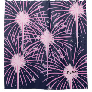 Vuurwerk Douchegordijn