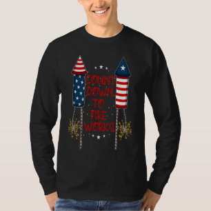 Vuurwerk Drink partij Gezinsvriendenkopper 4 juli T-shirt