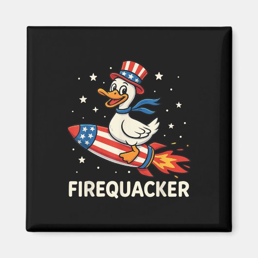 Vuurwerk Eend Op Vuurwerk Grappig 4 Juli Magneet (Voorkant)