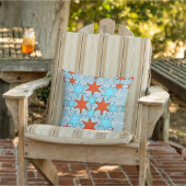 Vuurwerk en Amerikaanse vlag Buitenkussen (Stoel)