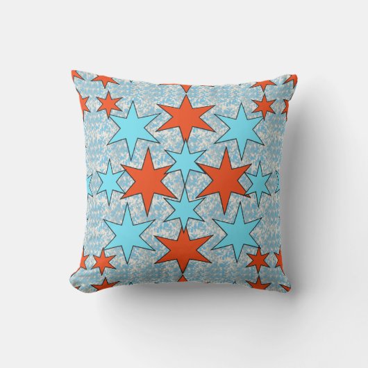 Vuurwerk en Amerikaanse vlag Buitenkussen (Voorkant)