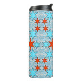 Vuurwerk en Amerikaanse vlag Thermosbeker (Gedraaid links)