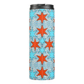 Vuurwerk en Amerikaanse vlag Thermosbeker (Achterkant)