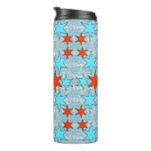 Vuurwerk en Amerikaanse vlag Thermosbeker (Geroteerd rechts)