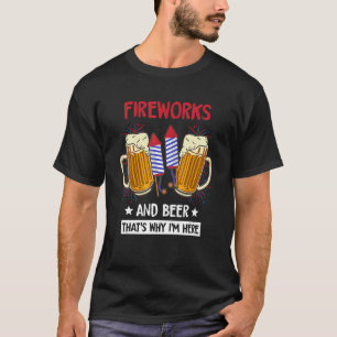 Vuurwerk en bier Daarom ben ik hier Apparel Happy T-shirt