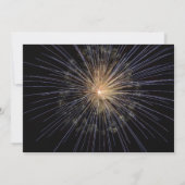 Vuurwerk en Bubble New Years uitnodiging (Achterkant)