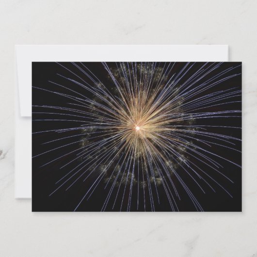 Vuurwerk en Bubble New Years uitnodiging (Achterkant)