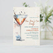 Vuurwerk en champagne oudejaarsfeest kaart (Staand voorkant)