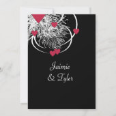 Vuurwerk en harten Reheasal Dinner Invitation Kaart (Achterkant)