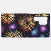 Vuurwerk en harten repetitief patroon samsung galaxy hoesje (Achterkant horizontaal)