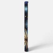 Vuurwerk en harten repetitief patroon samsung galaxy hoesje (Linkerkant)