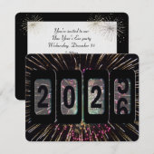 Vuurwerk en kilometerteller 2025 Nieuwjaarsfeest Kaart (Voorkant / Achterkant)