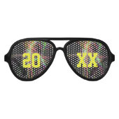 Vuurwerk en nieuwjaarszonnebrillen aviator zonnebril (Voorkant)