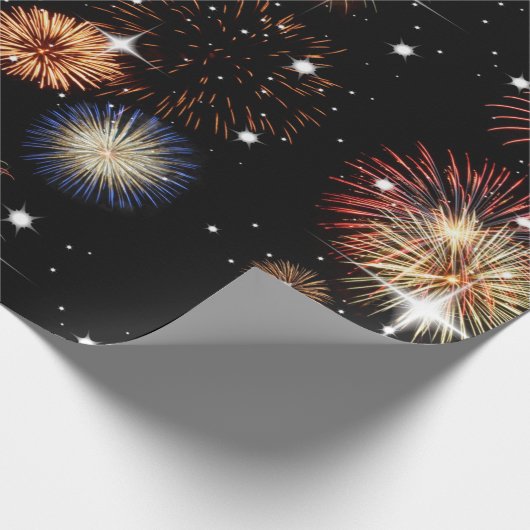 Vuurwerk en staartwappapier cadeaupapier (Hoek)