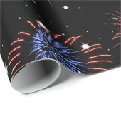 Vuurwerk en Sterren Inpakpapier (Rol Hoek)