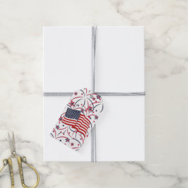 Vuurwerk en Vlag Cadeaulabel
