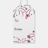 Vuurwerk en vlag cadeaulabel (Achterkant)