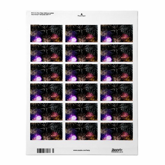 Vuurwerk Etiket (Full Sheet)