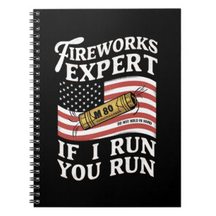 Vuurwerk Expert Als Ik Ren Ren Je 4 Juli  Notitieboek