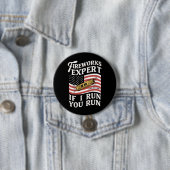 Vuurwerk Expert Als Ik Ren Ren Je 4 Juli Ronde Button 7,6 Cm (In situ)