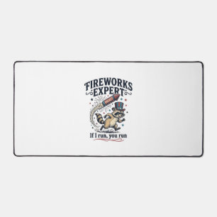Vuurwerk Expert Wasbeer Vintage Vier Juli T-Shirt Bureaumat