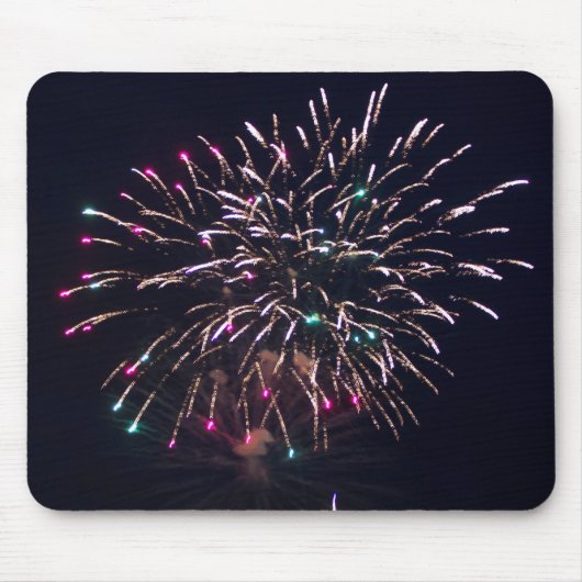 Vuurwerk explodeert in de nacht van vier juli Foto Muismat (Voorkant)