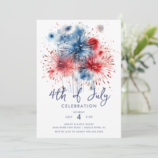 Vuurwerk Extravaganza 4 juli Kaart (Staand voorkant)