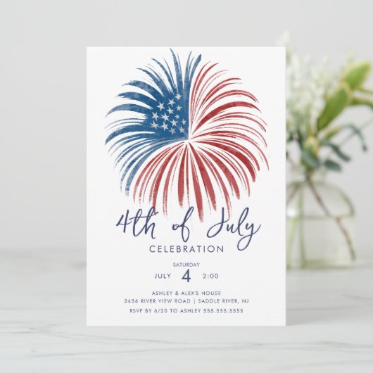 Vuurwerk Extravaganza 4 juli Kaart (Staand voorkant)