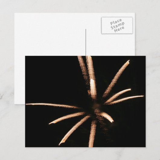 Vuurwerk Festive Briefkaart (Voorkant / Achterkant)