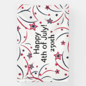 Vuurwerk Fijne 4 juli 250ste Spandoek (Verticaal)