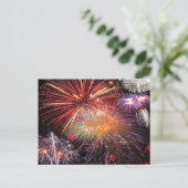 Vuurwerk Finale Patriottische & Nieuwjaar Feestdag Briefkaart (Staand voorkant)