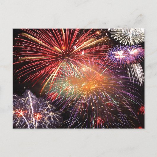 Vuurwerk Finale Patriottische & Nieuwjaar Feestdag Briefkaart (Voorkant)