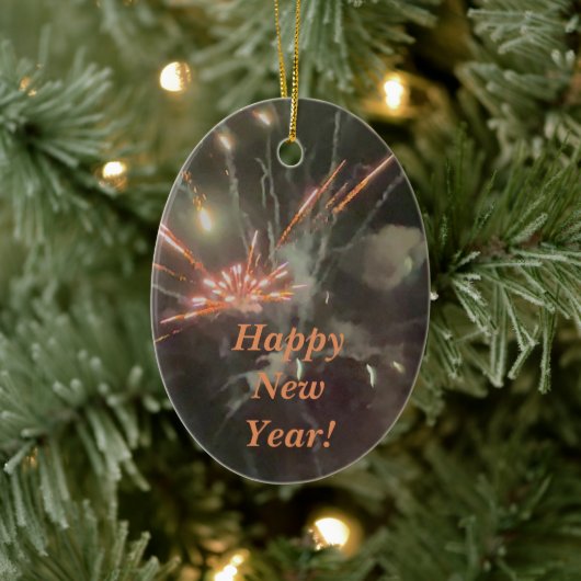 Vuurwerk Foto Keramisch Ornament (Boom)