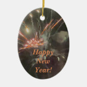 Vuurwerk Foto Keramisch Ornament (Voorkant)
