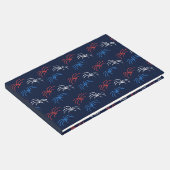 Vuurwerk Gastenboek (Navy Blue, Rood & Wit) (Hoek)