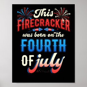 Vuurwerk Geboren op 4 juli vierde juli Poster