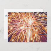 Vuurwerk "Gefeliciteerd!" Ansichtkaart Briefkaart (Voorkant / Achterkant)