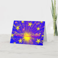 Vuurwerk 'Gefeliciteerd!' wenskaart
