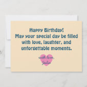 Vuurwerk geïnspireerd Patroon Happy Birthday Kaart (Achterkant)