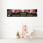 Vuurwerk Gelukkig Nieuwjaar lang Spandoek (Insitu)