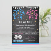 Vuurwerk Genderfeest Kaart (Staand voorkant)