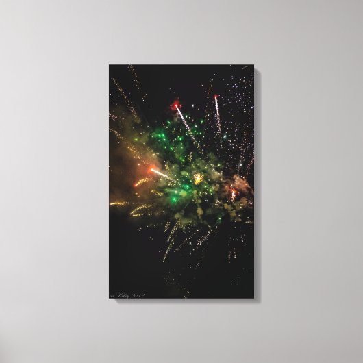 Vuurwerk Gestapeld Ingepakt Canvas Afdruk (Voorkant)