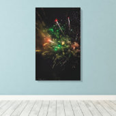 Vuurwerk Gestapeld Ingepakt Canvas Afdruk (Insitu (Houten vloer))
