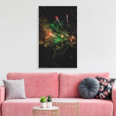 Vuurwerk Gestapeld Ingepakt Canvas Afdruk (Insitu (Woonkamer))