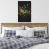 Vuurwerk Gestapeld Ingepakt Canvas Afdruk (Insitu (Slaapkamer))