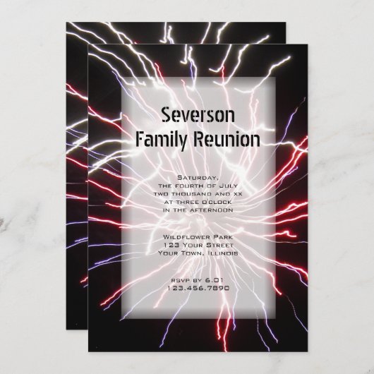 Vuurwerk gezinshereniging kaart (Voorkant / Achterkant)