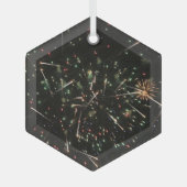 Vuurwerk Glas Ornament (Voorkant)
